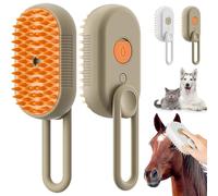 Chevaroo - Cepillo de vapor para caballo, cepillo de pulverización con un solo clic, peine de masaje para limpiar el pelo de mascotas, cepillo de vapor para gatos, cepillo de aseo de vapor recargable