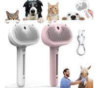 Chevaroo - Cepillo de vapor para caballo, cepillo de vapor Chevaroo 2E Generation, 3 en 1, cepillo de vapor autolimpiante para mascotas, para desprendimiento, cabezal de cerdas de silicona, cepillo de