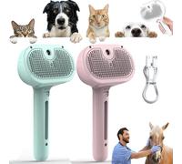 Chevaroo - Cepillo de vapor para caballo, cepillo de vapor Chevaroo 2E Generation, 3 en 1, cepillo de vapor autolimpiante para mascotas, para desprendimiento, cabezal de cerdas de silicona, cepillo de