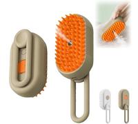 Chevaroo Horse Steam Brush, Lovilds Pet Brush, Pet Steam Groomer Brush, Chevaroo 3-in-1 Self-Cleaning Steam Pet Brush for Shedding (brown)