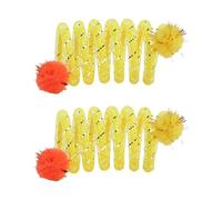 Chevnzev 2 piezas de bolas de felpa coloridas interactivas, juguete para gatos que fomenta el juego y la exploración para gatitos energéticos, juguete interactivo para gatos