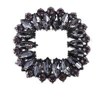 Chevnzev 2 Unids/set Clip De Zapato Aleación Zinc Cuadrado Para Diamantes Imitación Brillo Floral Luxur Zapato Único Decorativo