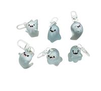 Chevnzev Surtido de llaveros de silicona para Halloween, anillos de silicona para Halloween, decoración de bolsa portátil para festivales, dije de goma suave