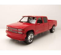 Chevrolet 3500 Tripulación Cab Silverado Pick-Up 1997 Coche a Escala Rojo 1:18