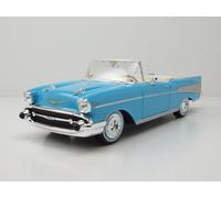 Chevrolet Bel Air Cabrio 1957 Maisto Modelo 1:18 Azul Claro Die-Cast