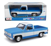 Chevrolet C10 Cheyenne Super Maisto 1974 Pastilla fundida a presión a Escala 1:18 - Capó de Apertura, Puertas y portón Trasero - Motor detallado, chasis e Interior - Modelo Coleccionable de Alta