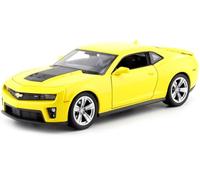 Chevrolet Camaro ZL1, amarillo/negro mate, 2012, Modelo de Auto, modello completo, Welly 1:24