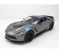 Chevrolet Corvette C7 Grand Deporte 2017 Gris Metálico a Escala 1:24 Maisto