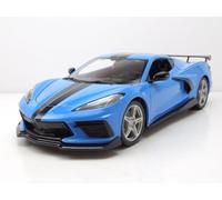 Chevrolet Corvette Stingray C8 High Wing 2020 Azul Modelo De Coche 1:18 Maisto