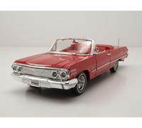 Chevrolet Impala Convertible 1963 Rojo Modelo De Coche 1:24 Welly