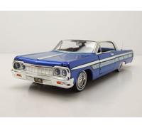 Chevrolet Impala Lowrider 1964 Azul Modelo De Coche 1:24 MotorMax