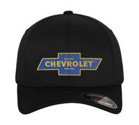 Chevrolet Licenciado Oficialmente Bowtie Logo Gorra de béisbol Flexfit (Negro), Small/Medium