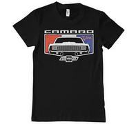 Chevrolet Licenciado Oficialmente Camaro Emblem Camiseta para Hombre (Negro), X-Large