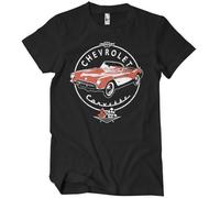 Chevrolet Licenciado Oficialmente Corvette C1 Retro Camiseta para Hombre (Negro), Medium