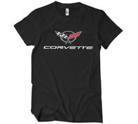 Chevrolet Licenciado Oficialmente Corvette C5 Logo Camiseta para Hombre (Negro), Medium
