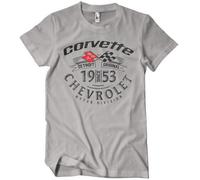 Chevrolet Licenciado Oficialmente Corvette Detroit Original Camiseta para Hombre (tormentagris), Medium