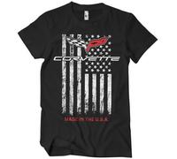 Chevrolet Licenciado Oficialmente Corvette - Made In The USA Camiseta para Hombre (Negro), Medium