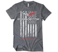 Chevrolet Licenciado Oficialmente Corvette - Made In The USA Camiseta para Hombre (Oscuro Heather), Medium