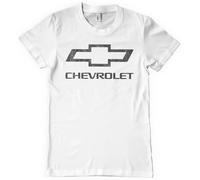 Chevrolet Licenciado Oficialmente Logo Camiseta para Hombre (Blanco), Large