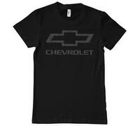 Chevrolet Licenciado Oficialmente Logo Camiseta para Hombre (Negro), X-Large