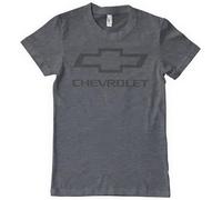 Chevrolet Licenciado Oficialmente Logo Camiseta para Hombre (Oscuro Heather), X-Large