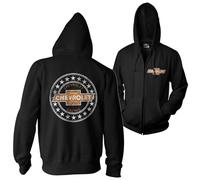 Chevrolet Licenciado Oficialmente Racing Sudadera con Capucha con Cremallera (Negro), Medium