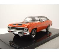 Chevrolet Nova SS 1971 Naranja Negro Modelo De Coche 1:43 Ixo Models