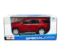 Chevrolet Tahoe 2021 rojo metalizado con techo corredizo, modelo de coche fundido a presi n a escala 1/24 de Maisto