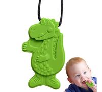 Chew Necklaces for Sensory Kids | Silicone Dinosaur Sensory Chew Toys for Kids | Chewing Necklace f́or Ķids, Portable Fidget Toy, Biting Necklace f̀or Śensory Ḱids
