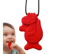 Chew Necklaces for Sensory Kids - Silicone Dinosaur Sensory Chew Toys for Kids - Chewy Toy Necklaces f́or Śensory Ķids, Motor Aids Chewing Necklace