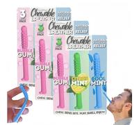 Chewable Essential Oil Breath Stick, Breather Quit Smoking with Essential Oil, New Chewable Breather Quit, Can Taken Anywhere Focus Clear Respiratory(3-PCS)