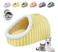 Chewie Cozy Dog Nest, Cozy Hideaway Pet Bed, Chewie Cozy Dog Bed, Cozy Cave Dog Bed, Dog Bed with Cover Cave, Soft Pet Slipper Cave Bed for Small Medium Dogs and Cats (Medium,Yellow)