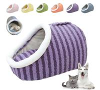 Chewie Cozy Dog Nest, Cozy Hideaway Pet Bed, Chewie Cozy Dog Bed, Cozy Cave Dog Bed, Dog Bed with Cover Cave, Soft Pet Slipper Cave Bed for Small Medium Dogs and Cats (Medium,Purple)