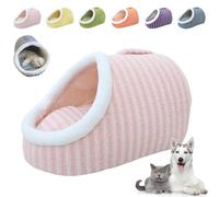 Chewie Cozy Dog Nest, Cozy Hideaway Pet Bed, Chewie Cozy Dog Bed, Cozy Cave Dog Bed, Dog Bed with Cover Cave, Soft Pet Slipper Cave Bed for Small Medium Dogs and Cats (Large,Pink)