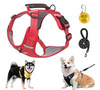 Chewie Cozy Harness, Adjustable Chewie Cozy No Pull Dog Without Restraint, with Reflective, for Small Medium Large Dogs (Red,M)