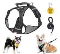 Chewie Cozy Harness, Adjustable Chewie Cozy No Pull Dog Without Restraint, with Reflective, for Small Medium Large Dogs (Black,L)