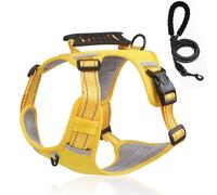 Chewie Cozy Harness, Chewie no Pull Dog Harness, 100% Breathable&Comfortable, Reflective at Night, Anti-Breakaway, with Leash Set for Small Medium Large Dogs (Yellow,XS)