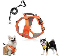 Chewie Cozy Harness,Getchewie Dog Harness,2025 New no Pull Dog,with Leash Set,Y-Shaped Design Choke Free,with a Sturdy Metal D-Ring,Reflective Adjustable Comfortable Pet Chest (Orange,S)