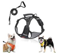 Chewie Cozy Harness,Getchewie Dog Harness,2025 New no Pull Dog,with Leash Set,Y-Shaped Design Choke Free,with a Sturdy Metal D-Ring,Reflective Adjustable Comfortable Pet Chest (Black,S)