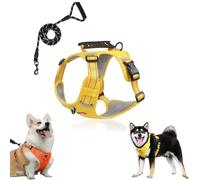Chewie Cozy Harness,Getchewie Dog Harness,2025 New no Pull Dog,with Leash Set,Y-Shaped Design Choke Free,with a Sturdy Metal D-Ring,Reflective Adjustable Comfortable Pet Chest (Yellow,S)