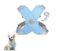 Chewie Cozy Harness, Getchewie Dog Harness, Adjustable Dog Vest with Poop Bags Dispenser, Anti-Breakaway, Reflective at Night b (Blue,L)