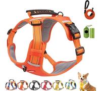 Chewie Cozy Harness, Getchewie Dog Harness - Breathable Comfortable, Anti-Breakaway, Adjustable, Reflective at Night, 2m Reflective Rope, for Small Medium Large Dogs (Orange,XL)