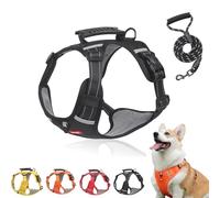 Chewie Cozy Harness, Getchewie Dog Harness, Reflective Adjustable Comfortable Pet Chest, Get Chewie No Pull Breathable Dog for Small Medium Large Dogs (Black,M)