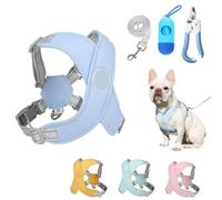 Chewie Cozy Harness, Getchewie Dog Harness, Reflective Adjustable Comfortable Pet Chest, Get Chewie with Poop Bags Dispenser, No Pull Breathable Dog for Small Medium Large Dogs (Blue,Large)