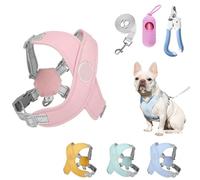 Chewie Cozy Harness, Getchewie Dog Harness, Reflective Adjustable Comfortable Pet Chest, Get Chewie with Poop Bags Dispenser, No Pull Breathable Dog for Small Medium Large Dogs (Pink,Small)