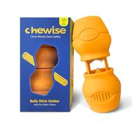 Chewise Soporte para Palitos Naturales de Toro para Perros, Uso rudo, diseño para prevenir el atragantamiento, Juguete para Mascotas Libre de BPA, Compatible con Varios tamaños y Razas