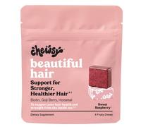 Chewsy - Mastica tu cabello hermoso - Promueve un cabello más fuerte y saludable, biotina, vitaminas C, A, B12, D3, bayas de Goji - Suministro de 6 días