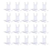 Chewtoyo 20 soportes de acrílico transparente para libros, marcos de fotos, platos y más, soportes para libros en forma de V