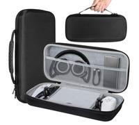 Chewtoyo Bolso portátil de viaje para portal, funda protectora rígida con mando a distancia del jugador PS5 portal para llevar la funda, forro de felpa suave antiarañazos, accesorios de malla de