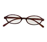 Chewtoyo Gafas de moda ovaladas retro, estilo Y2K, marco marrón transparente, gafas sin receta para mujeres y hombres, comodidad ligera, accesorio de atuendo para interiores y exteriores